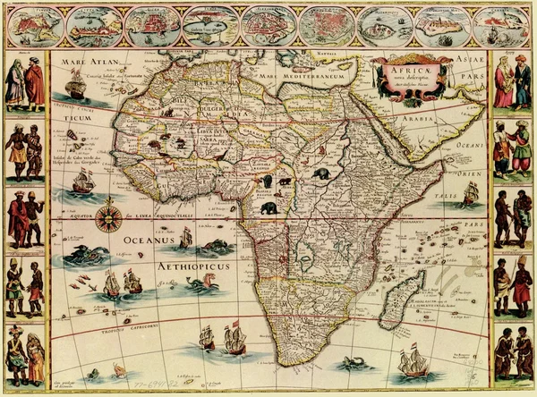 Antique map of Africa.