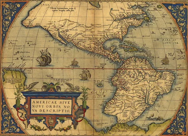 Antique Map of North and South America