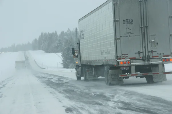 Traffic speeds along icy and snowy roads