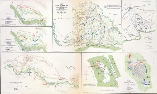 Maps of the battlefields of Shiloh