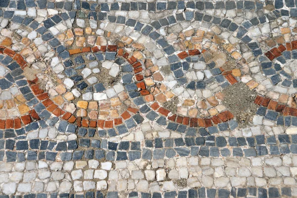 Detail of geometric mosaic walk