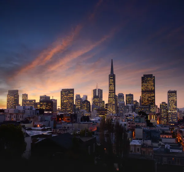 San Francisco skyline after sunset — Stock Photo #41367215