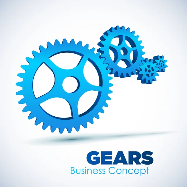 3D glossy Gears. Business, Teamwork concept.