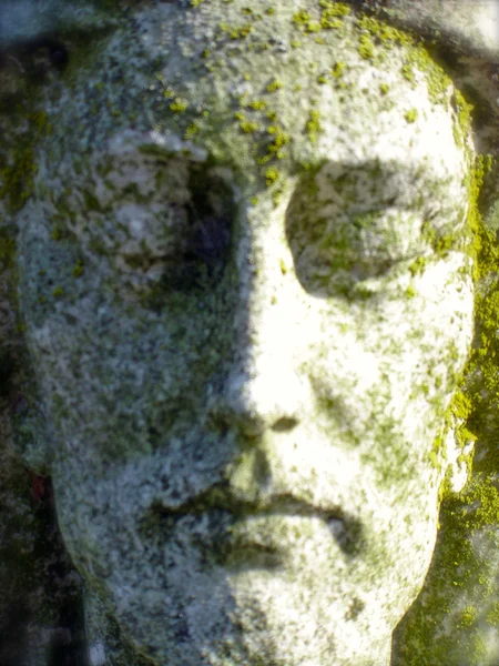 Jesus Statue inside a cemetary - face view-1