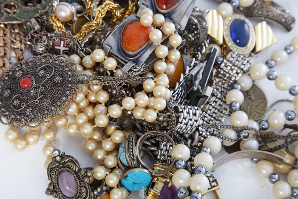 Assorted pile of jewellery