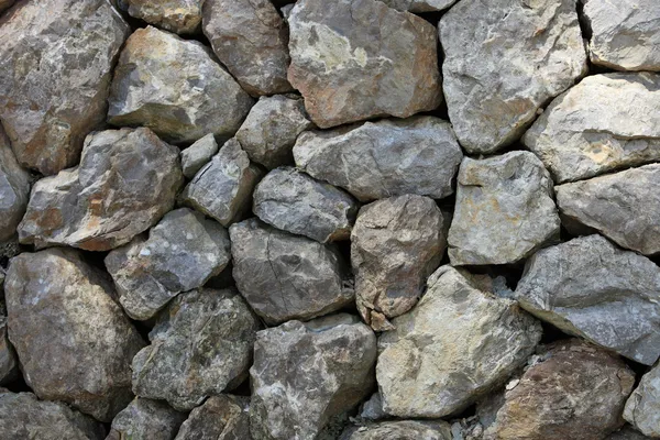 Dry stone rock construction
