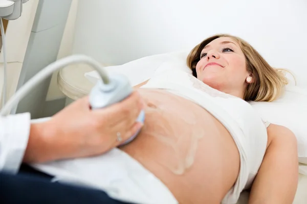 Woman Going Through An Ultrasound Scan