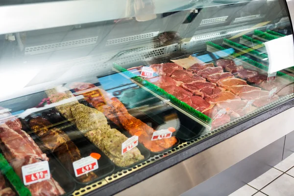 Meat Displayed In Butcher's Shop