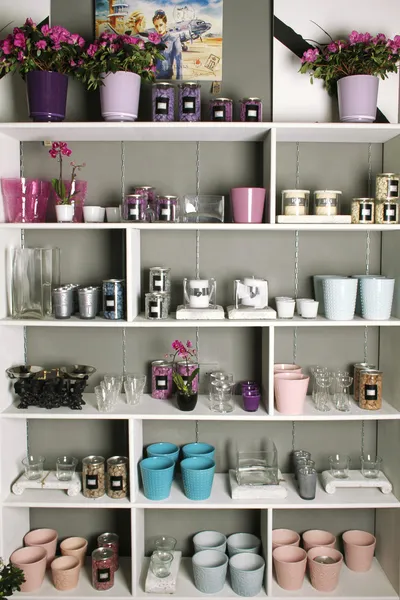 Shelves with goods