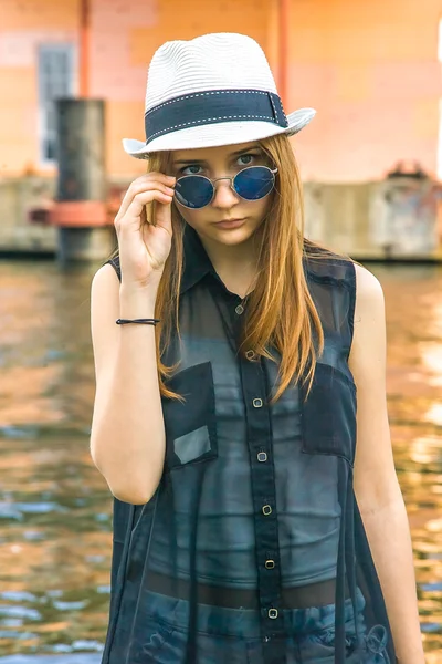 Girl and a bridge