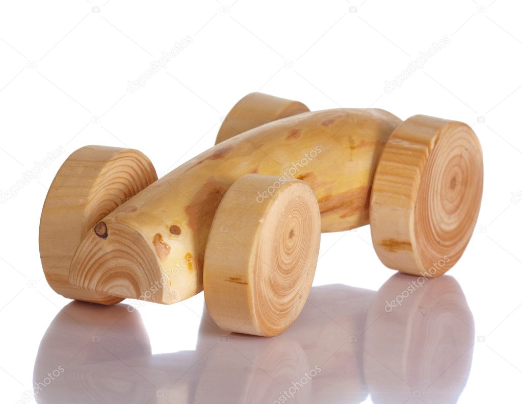 Wooden Toy Car Plans Wood toy car isolated on white