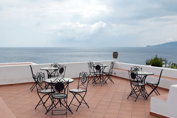 View from the terrace of restaurant in Santa Marina di Salina