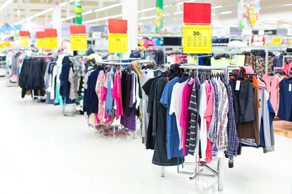 Clothes sale in a supermarket