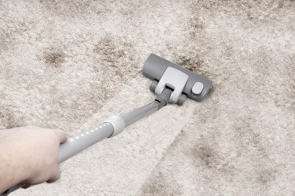 Vacuuming very dirty carpet