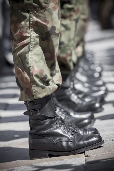 Army parade - military force uniform soldier boot row