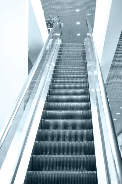 Empty escalator stairs