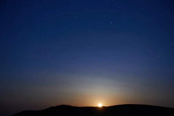 Blue dark night sky with stars