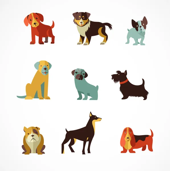 Dogs icons and illustrations