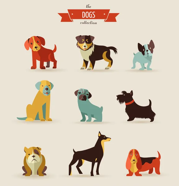 Dogs icons and illustrations