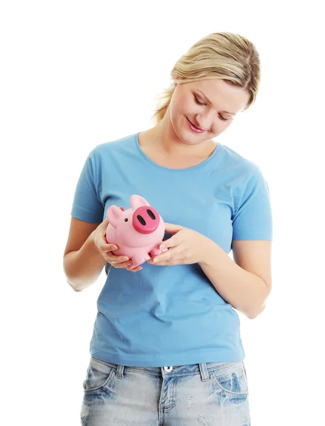 Trying to get money from piggy bank