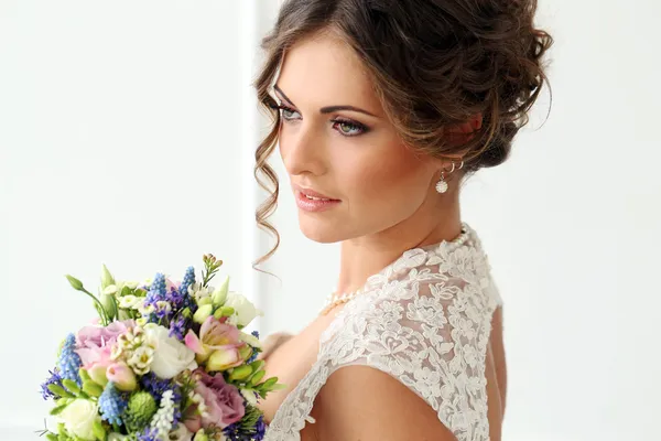 Bride with bouquet