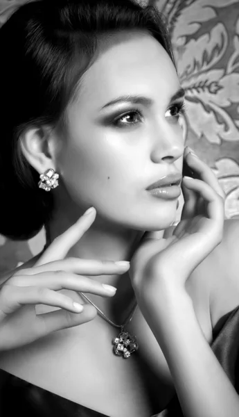Woman in jewelry jewelry earrings