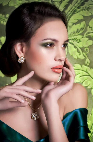 Woman in jewelry jewelry earrings