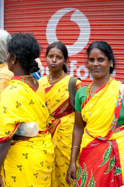 TRICHY, INDIA Indian women in colorful sari