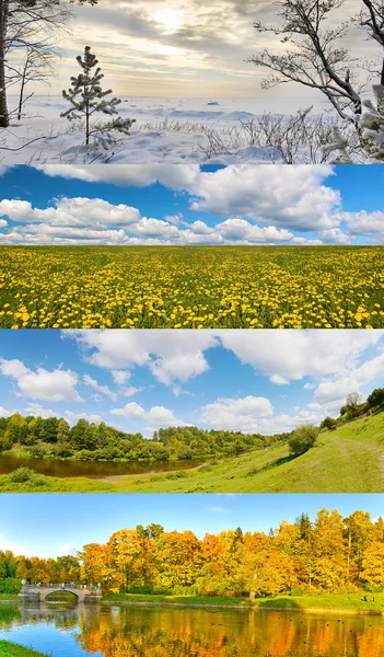 Four seasons landscapes set