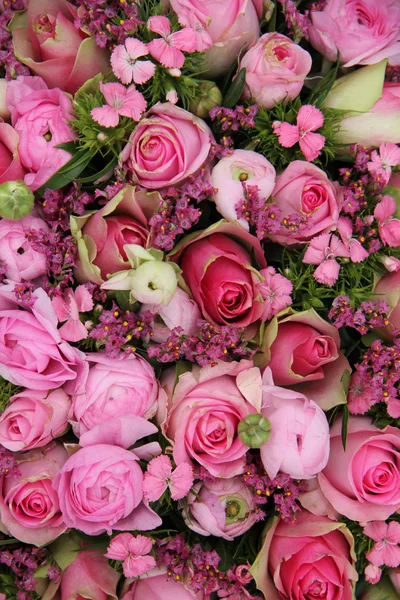 Mixed pink flower arrangement