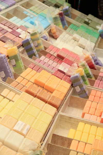 French soap at a market stall