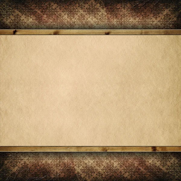 Double-layered background - blank sheet in wooden frame