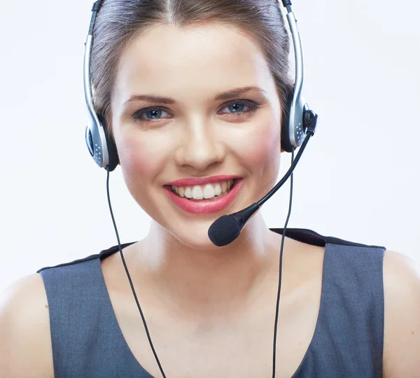 Woman customer service worker isolated