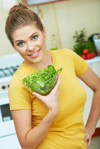 Woman with salad