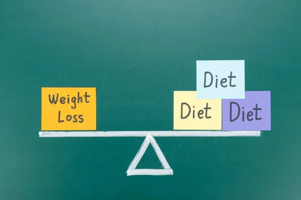 Weight loss and diet balance concept