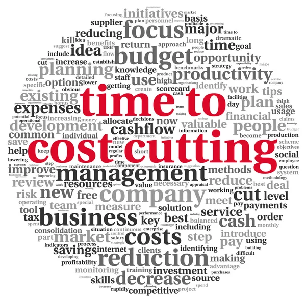 Focus on costs cutting concept