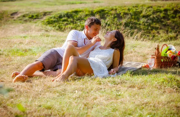 Couple at picnic