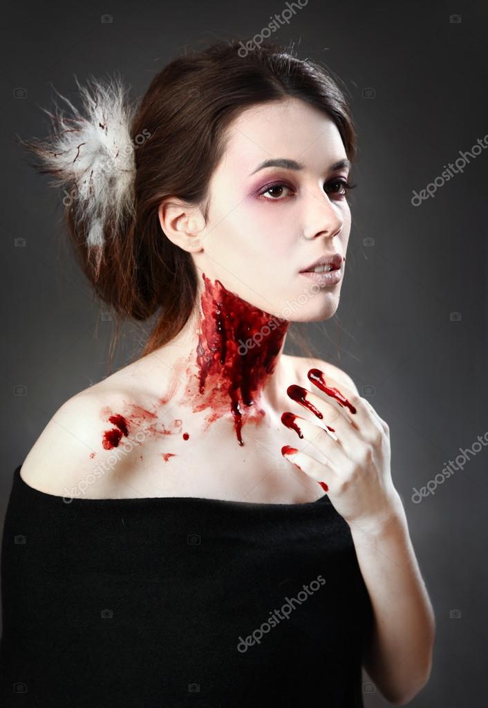 哥特式女孩+-+图库照片