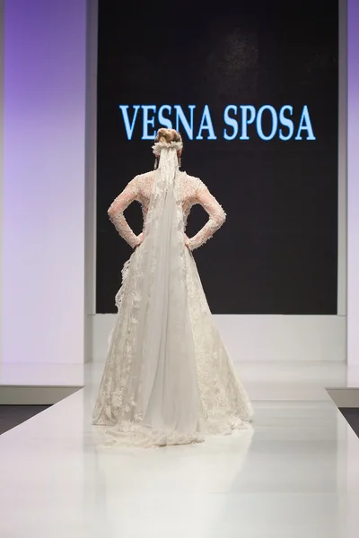 Fashion model in wedding dress