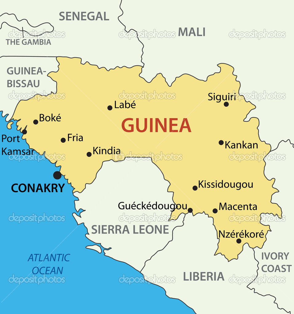 Guinea Mapa Guinea Mapa