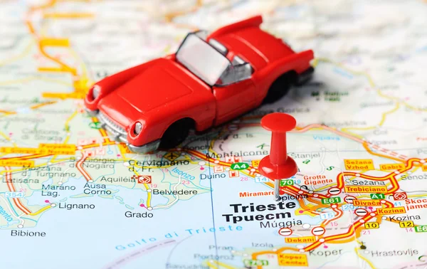 Trieste  Italy map cabrio