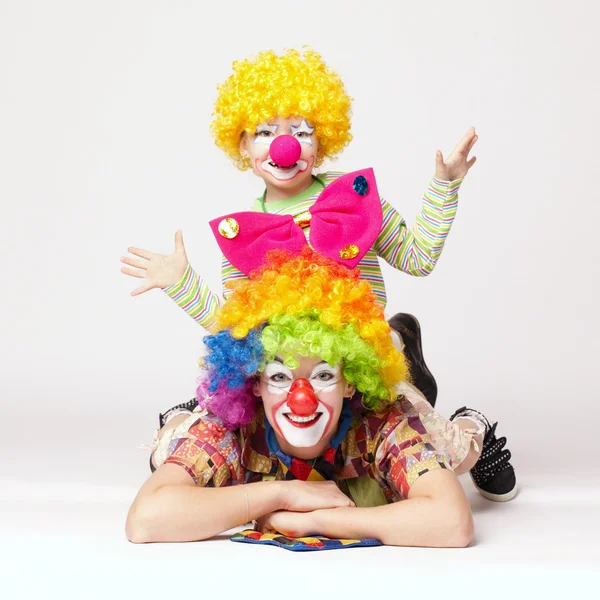 Big and little funny clowns