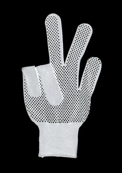 White workers glove