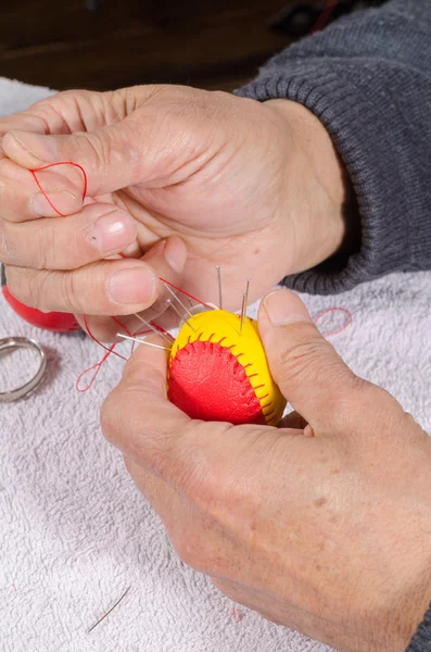 Sewing traditional sport balls