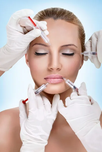Injections of botox