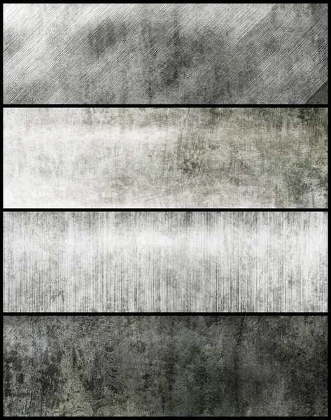 Banners set of metal texture