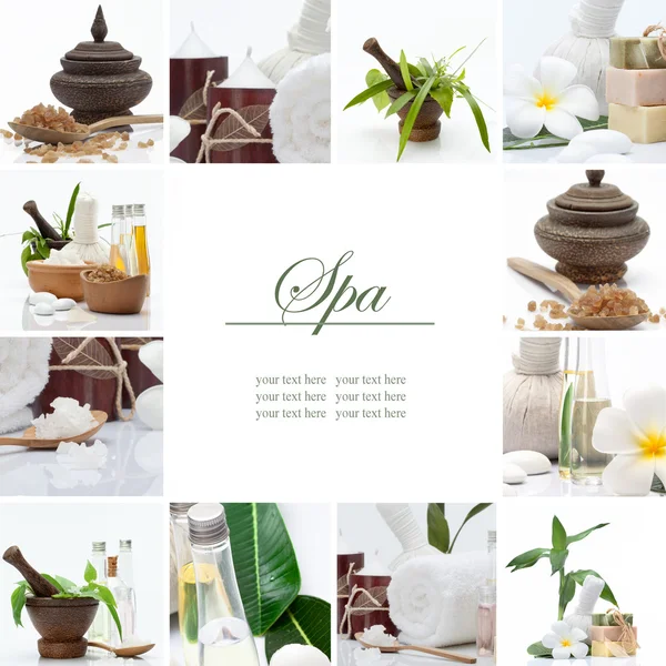 Spa theme collage composed of a few images