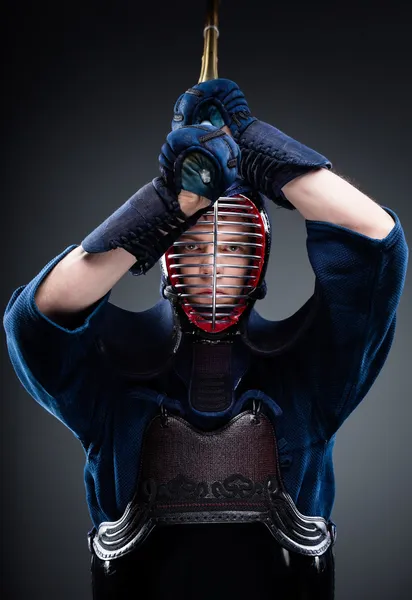 Kendo fighter with bokuto