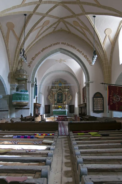 Interior of gothic church in Harman Transylvania