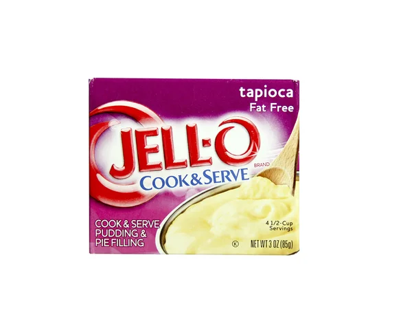Box of JELL-O Tapioca fat free Pudding